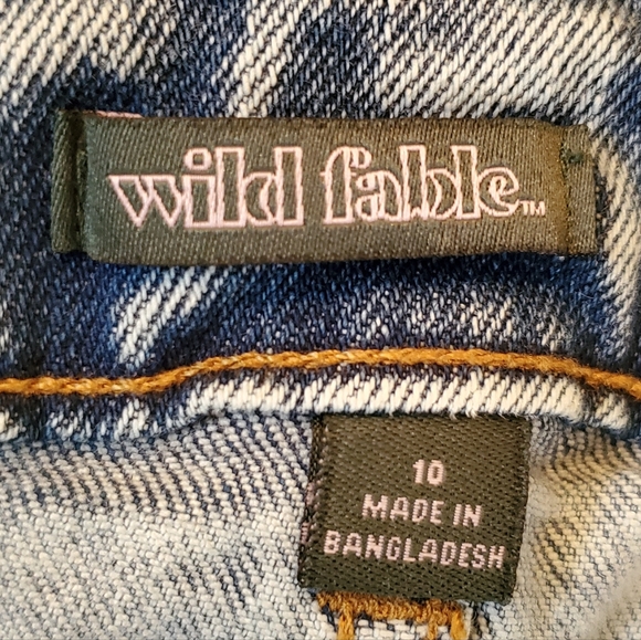 Distressed Jean Mini Skirt - Picture 3 of 4